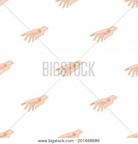 Bactericidal plaster on the arm. Medicine single icon in cartoon style vector symbol stock illustration .