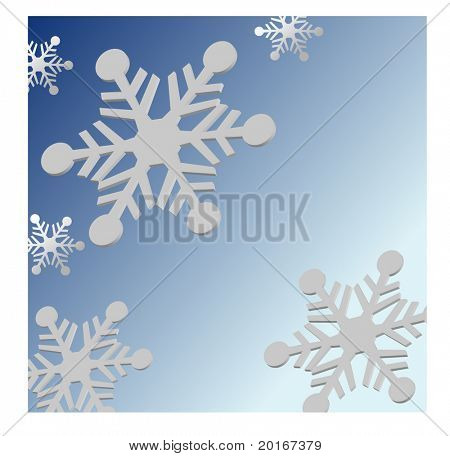 Schneeflocke 3d illustrierte Serie