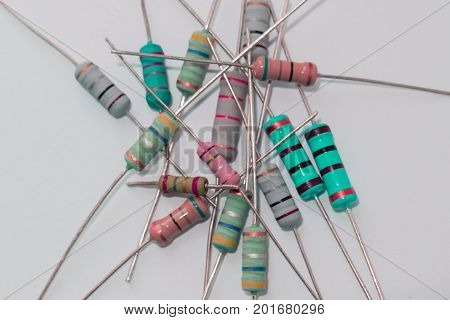 Heap resistors with different resistance electronic radio components