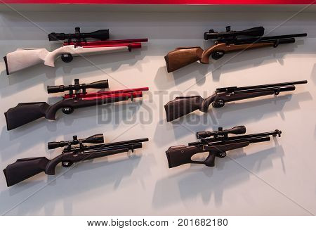 Psp pneumatic rifles on the stent. Weapon industry