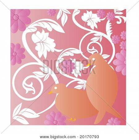 oiseau avec vecteur de filigrane