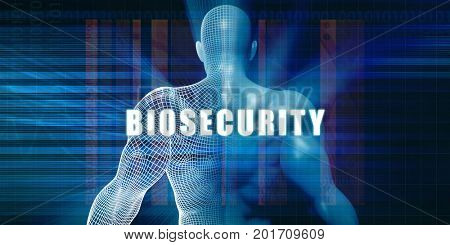 Biosecurity as a Futuristic Concept Abstract Background 3D Illustration Render