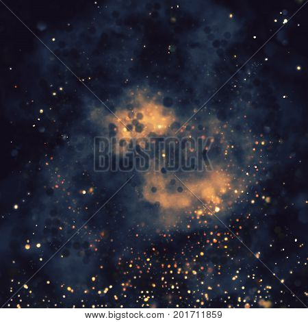 Christmas background with glitter lights. Defocused abstract texture