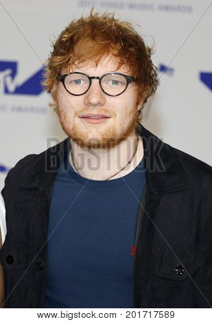 Ed Sheeran at the 2017 MTV Video Music Awards held at the Forum in Inglewood, USA on August 27, 2017.