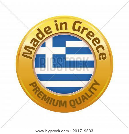 Made in Greece logo or label. Vector illustration