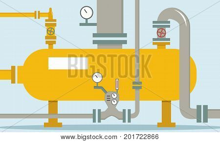 Container for storage of goods. Vector illustration, flat style.