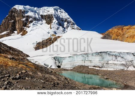 Beautiful mountains landscapes in Cordillera Huayhuash, Peru, South America