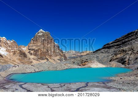Beautiful mountains landscapes in Cordillera Huayhuash, Peru, South America