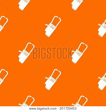 Welding equipment pattern repeat seamless in orange color for any design. Vector geometric illustration