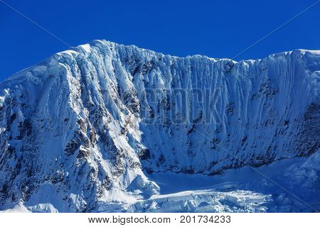 Beautiful mountains landscapes in Cordillera Huayhuash, Peru, South America