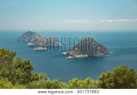 View from Gelidonia Lighthouse west of Antalya between the Adrasan and Karaoz