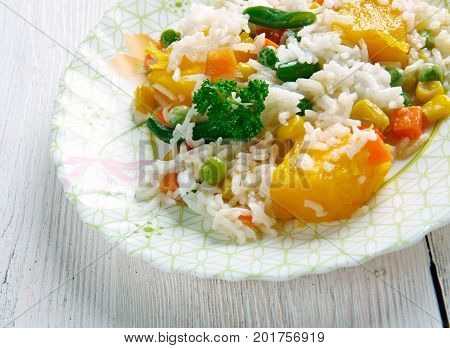 Vegan Dominican Chapea Stew close up meal