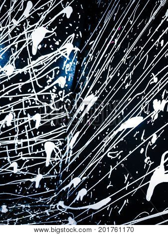 Black and white painting splash