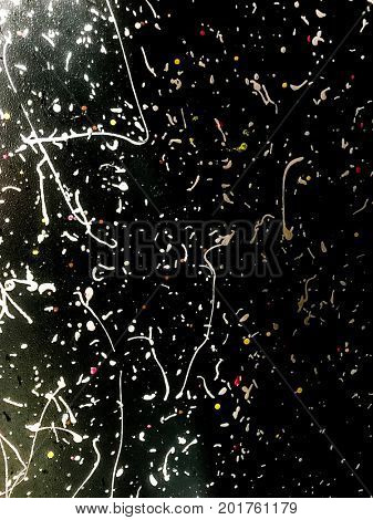 Black and white painting splash