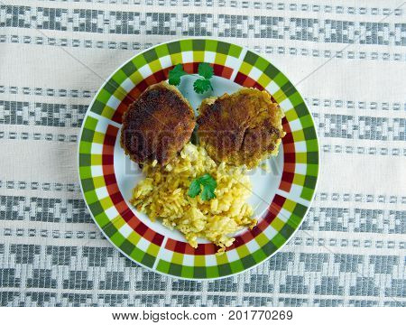 Balık Kofte - Turkish fish balls. close up meal