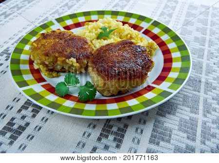 Balık Kofte - Turkish fish balls. close up meal