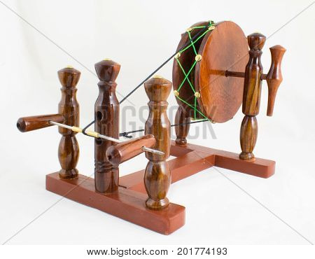 Antique handmade Indian Charkha Spinning Wheel for Yarn wool