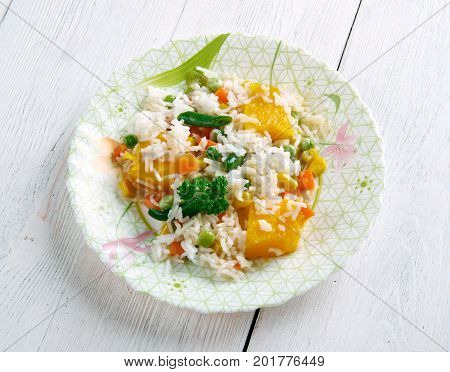Vegan Dominican Chapea Stew  close up   homemade  healthy, meal