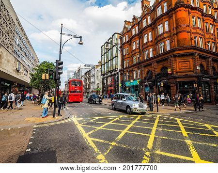 People In Oxford Street In London (hdr)