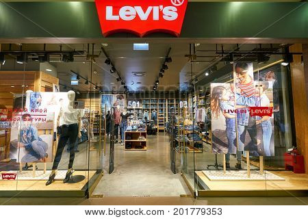 SAINT PETERSBURG, RUSSIA - CIRCA AUGUST, 2017: Levi's store at Galeria shopping center.