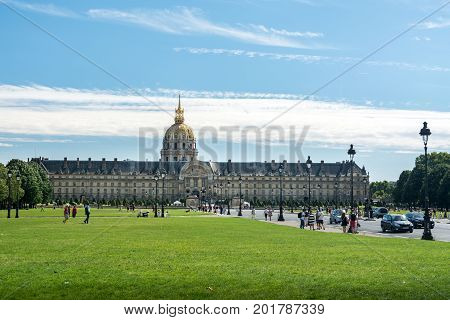 Paris France - August 14 2016: The Musee de l'Armée (Army Museum) is a national military museum of France located at Les Invalides in the 7th arrondissement of Paris.