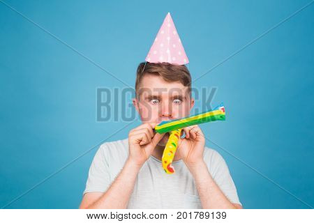 fool crazy man. happy expression. April fools day concept.