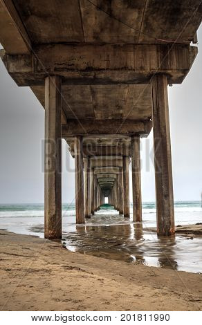 Under The Scripps Pier In La Jolla