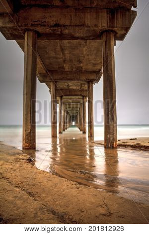 Under The Scripps Pier In La Jolla