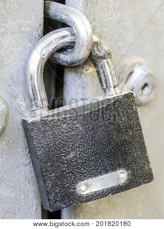 The image of lock close up