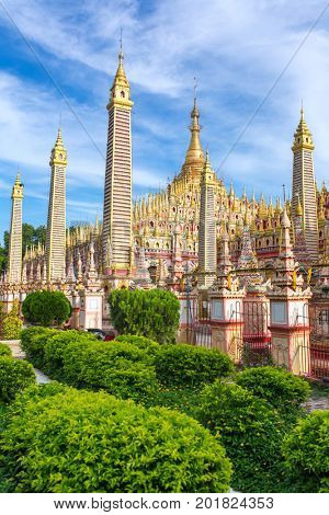 Beautiful Buddhist Pagoda, Thanboddhay Phaya in Monywa, Myanmar