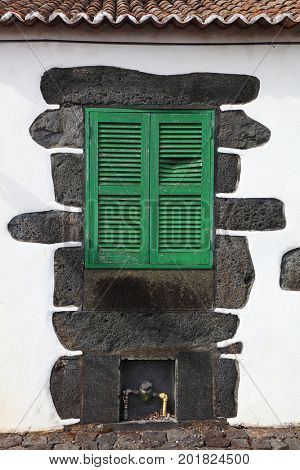 Abstract traditional architectural detail in Madalena Resort, Pico island, Azores, Portugal
