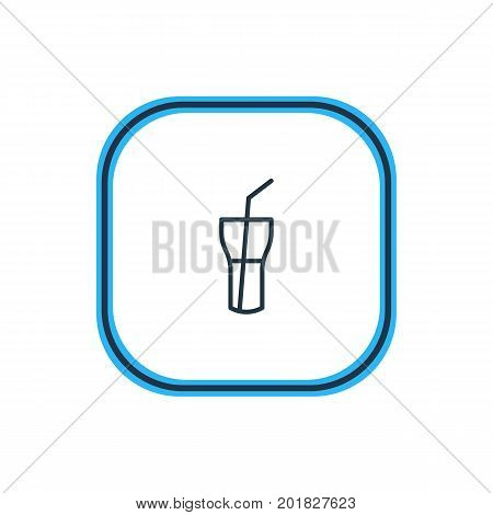 Beautiful Feast Element Also Can Be Used As Soft Drink Element.  Vector Illustration Of Soda Outline.