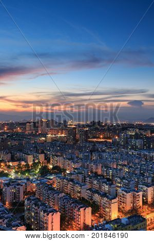 Xiamen,China - Jul 31,2015:Xiamen East Mountain Villa Evening In Xiamen City,Fujian,China