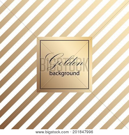 Diagonal background. Gold pattern. Classic Pattern. Vector illustration.
