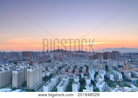 Xiamen,China - Jul 31,2015:Xiamen East Mountain Villa Evening In Xiamen City,Fujian,China