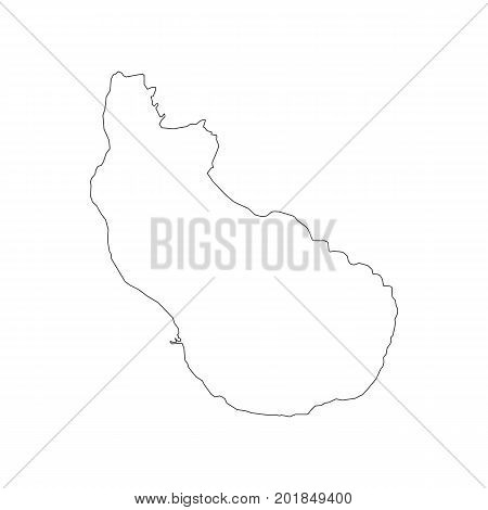 Sint Eustatius map on the white background. Vector illustration