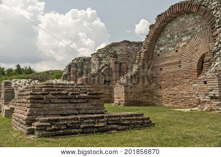 Zajecar Serbia - July 09 2017: The historical archaeological site of Felix Romuliana from the Roman Empire