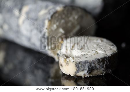 Studio Shot Of French Goat Cheese Saint Maure