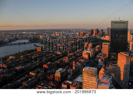 The Boston City as seen from Prudential Tower