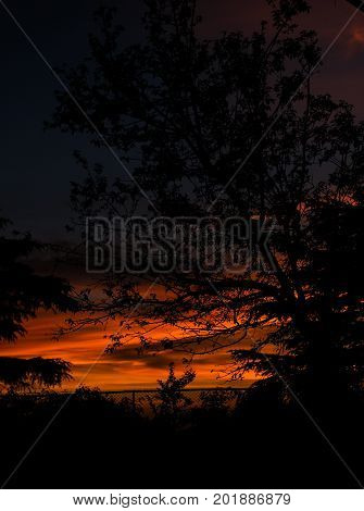 The sunset as seen from nainital - the land of gods