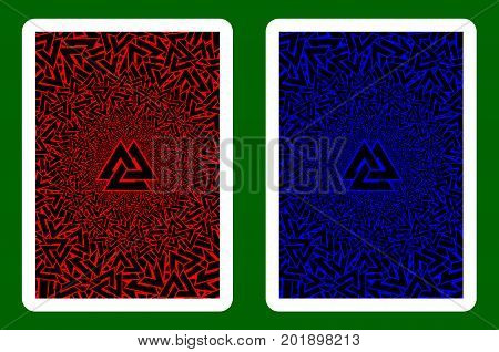 Playing Card Back Designs , Valknut vector pattern