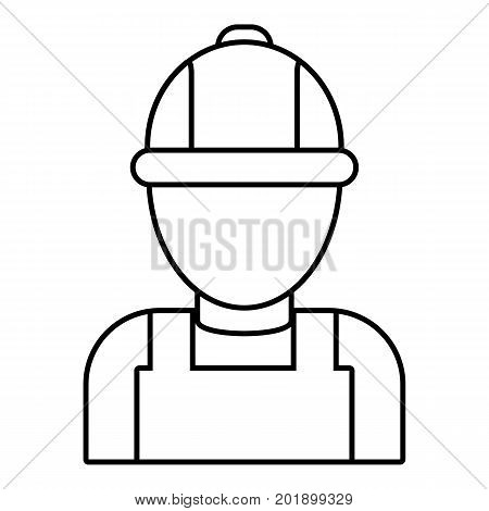 Man mechanic icon. Outline illustration of man mechanic vector icon for web