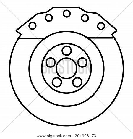 Brake shoe icon. Outline illustration of brake shoe vector icon for web