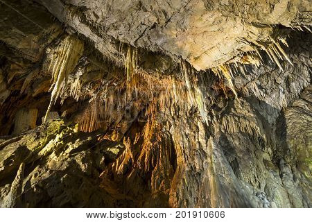 Inside Of A Beautiful Colourful Cave