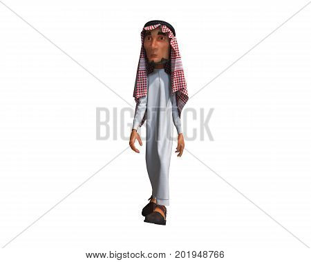 3d rendering of a stylized middle eastern man.