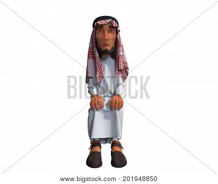 3d rendering of a stylized middle eastern man.