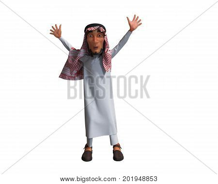 3d rendering of a stylized middle eastern man.