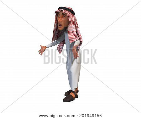3d rendering of a stylized middle eastern man.