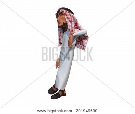 3d rendering of a stylized middle eastern man.