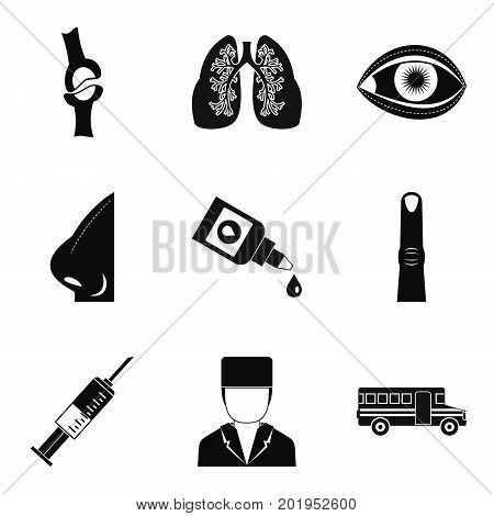 Skeleton icons set. Simple set of 9 skeleton vector icons for web isolated on white background
